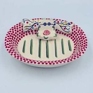 Caffco Simply Christmas Collection Ceramic Reindeer Soap-dish Mandy Bagwell